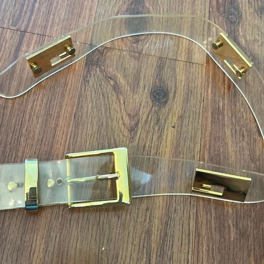 Vintage G belt clear with gold